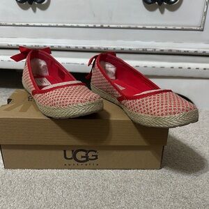 UGG Women's Red Espadrille Flats
